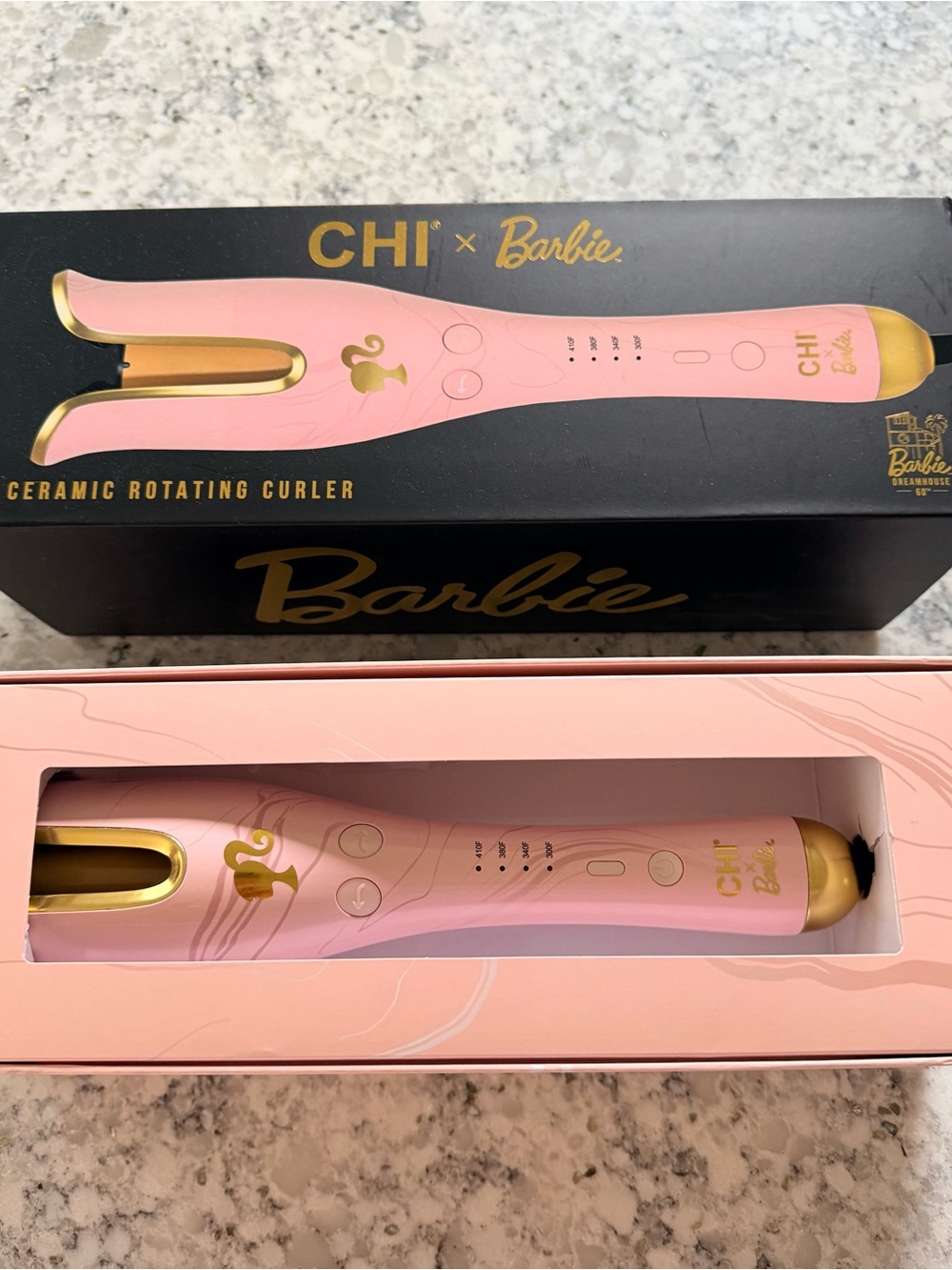 CHI Barbie Pink Ceramic 1" Rotating Curler - Picture 2 of 6